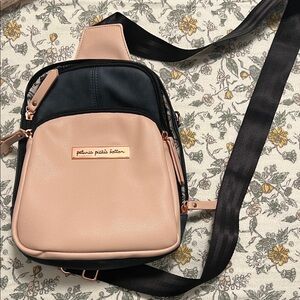 Petunia Pickle Bottom Blush and Black Crossbody Bag